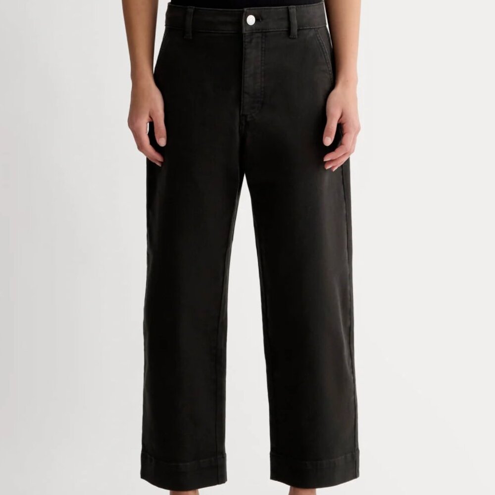 Everlane Utility Straight-Leg Pant Black - Size 6